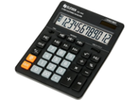 Калькулятор - 12раз. "Eleven" SDC-444S черный (2 пит.. 2 пам.. 153 x 199 x 30.5 мм) (Eleven)