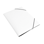 Папка с резинкой - А4 молочный "Бюрократ DeLuxe" (Silwerhof)