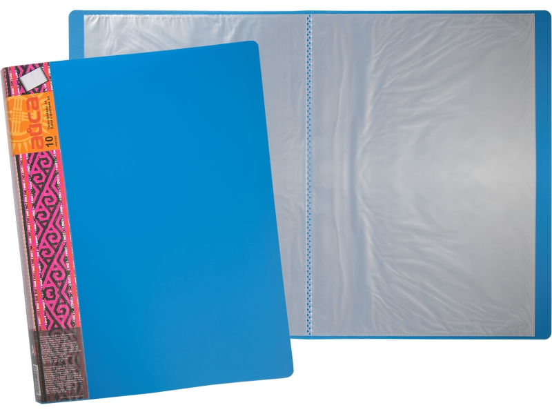 Папка с файлами - А4 10 синий (236х11х308мм.) "Айса" толщина пластика 0.50мм. файла 0.25мм. (Shantou Yuansheng Industry)