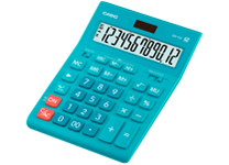 Калькулятор - 12раз. "CASIO" GR-12C-LB-W-EP бирюза (12 разрд.. 2 питание. 2 память. 155 x 210 x 33 мм) (АК Цент)