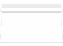 Конверт - 114х229 белый 80гр. б/окна отрывная лента. внутренняя запечатка серая (BONG)
