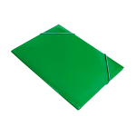 Папка с резинкой - А4 зеленый 0.5мм "Бюрократ" (Silwerhof)