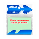 Бумага д/заметок - 51х76 100л. зеленый с клеевым краем "Pastel" (Айса)