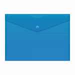 Папка с кнопкой - А5 синий 0.18мм "Бюрократ" (Silwerhof)