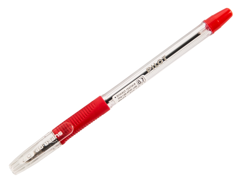 Ручка шариковая - красный стержень 0.7мм. "S-GRIP LIGHT" (PILOT)