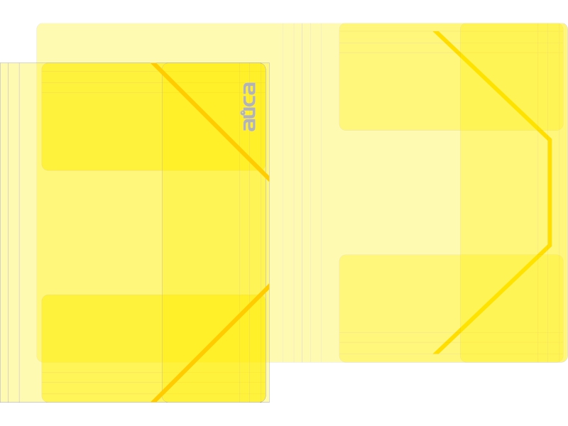 Папка с резинкой - А4 прозрачно желтый неон. (245х318мм.) "Айса" толщина пластика 0.30мм. (Shantou Yuansheng Industry)