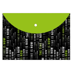 Папка с кнопкой - А4+ 335х230мм "ВРЕМЯ ПРИШЛО" 1 отделение. пластик.  (Феникс)