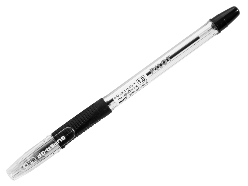 Ручка шариковая - чёрный стержень 1.0мм "S-GRIP LIGHT" (PILOT)