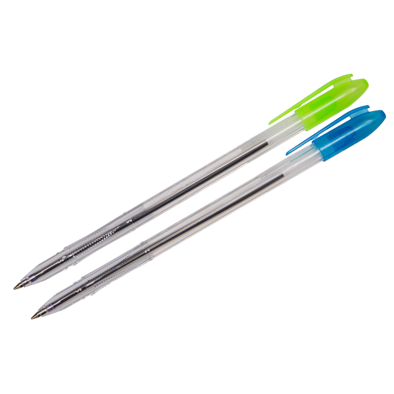 Ручка шариковая - синий стержень "VeGa" 0.7мм. прозрачный корпус (Стамм)