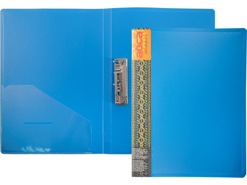 Папка с зажимом - А4 синий (237х20х307мм.) "Айса" с карманом толщина пластика 0.70мм. (Shantou Yuansheng Industry)