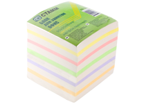 Бумага д/записей - 90х90х90 цветной белизна 65-70% "Офис" (Стамм)