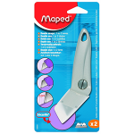 Макетный нож - универсальный с эргономичной рукояткой + 2шт. лезвии (Maped)