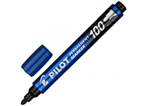 Маркер перманентный - синий круглый "100" PILOT