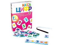 Игра на магнитах "Касса цифр. Простая арифметика" 72 эл. мягк. (Десятое королевство)