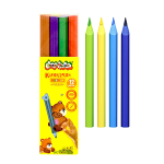 Карандаши в наборе цветные - 12цв. "МИШКИ" корп. пластик тубус с точилкой (Каляка-Маляка)