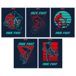 Тетрадь - А5  96л. линейка "Скорость" (Академия)