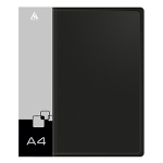 Папка с 4 кольцами - А4 черный "Бюрократ" (Silwerhof)