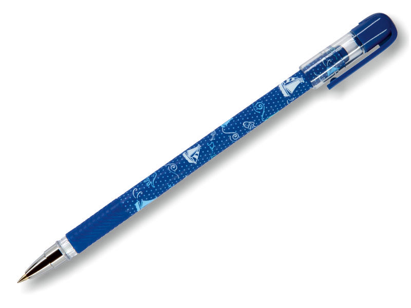 Ручка шариковая - синий стержень 0.5мм. "MagicWrite. Кораблики" (Bruno Visconti)
