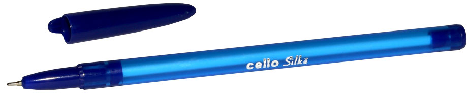 Ручка шариковая - синий стержень "Cello Silke" (J&J Marketing)
