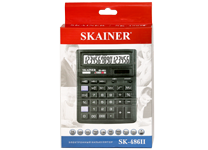 Калькулятор - 16раз. "SKAINER" SK-486II черный (пл. 16 разрд.. 2 питание. 2 память. 143 x 192 x 39.5 мм) (SKAINER)