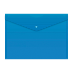 Папка с кнопкой - A4 голубой 0.012мм "Бюрократ" Eco (Silwerhof)