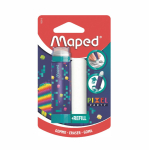 Ластик-карандаш "Pixel Party" выдвижной в блистере + доп. ластик (Maped)