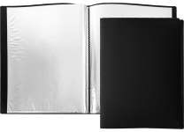 Папка с файлами - А4 40 черный 0.4мм "Бюрократ Economy" (Silwerhof)