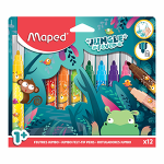 Фломастеры - 12цв. "Jungle Fever. Jumbo"  (Maped)