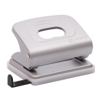 Дырокол - 20л. серый "Lamark. Mettallic" с линейкой (ФинСиб)