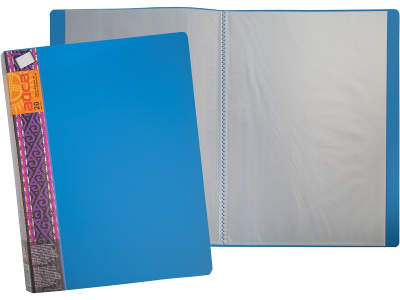 Папка с файлами - А4 20 синий (236х17х308мм.) "Айса" толщина пластика 0.55мм. файла 0.25мм. (Shantou Yuansheng Industry)