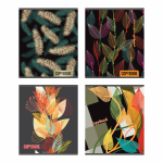 Тетрадь - А5  96л. линейка "Листья" (Маяк)