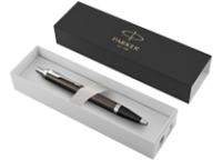 Ручка шариковая автоматическая подарочная - синий стержень "IM Dark Expresso CT" 1.0мм (PARKER)