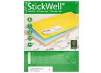 Лейбл - А4 100л. (105х74) "StickWell" белый этикеток на листе 8шт. (APLI Россия)