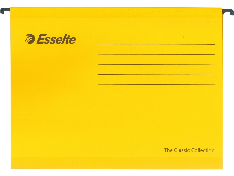 Папка подвесная - А4 желтая 205гр. "Classic" (ESSELTE)