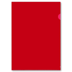 Папка-уголок - А4 красный 0.18мм " DeLuxe" (Silwerhof)