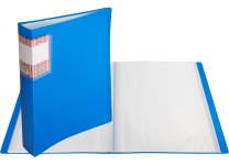 Папка с файлами - А4 80 прозрачно темно-синий неон. (236х54х308мм.) "Айса" толщина пластика 0.80мм. файла 0.25мм. (Shantou Yuansheng Industry)