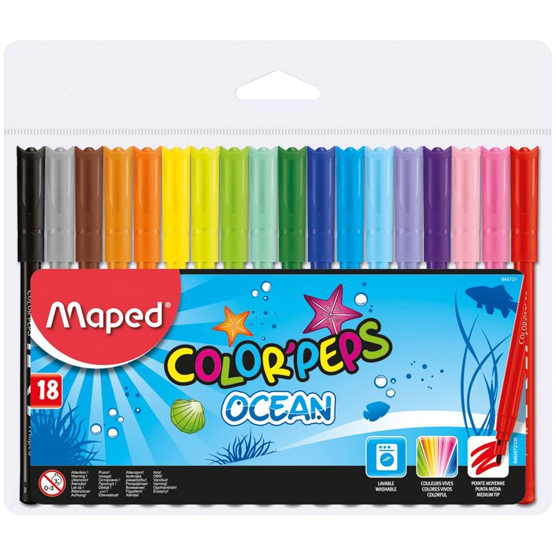 Фломастеры - 18цв. "Color'peps. Ocean" (Maped)