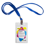 Бейдж с ремешком - 90х60мм вертикальный (Silwerhof)