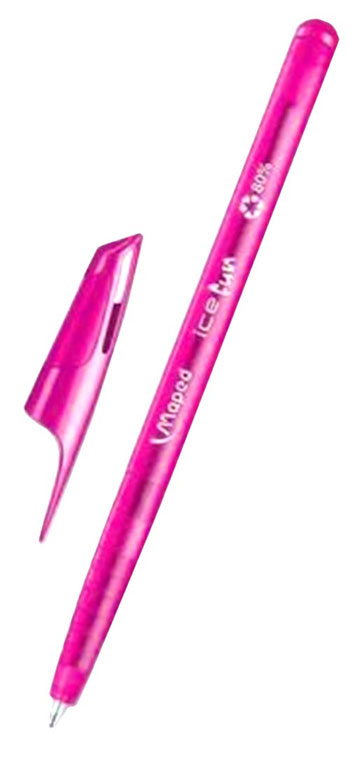 Ручка шариковая - розовый стержень "Ice Fun" medium 1.0мм. (Maped)