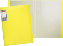 Папка с файлами - А4 20 прозрачно желтый неон. (236х17х308мм.) "Айса" толщина пластика 0.60мм. файла 0.25мм. (Shantou Yuansheng Industry)