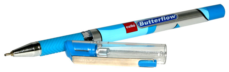 Ручка шариковая - синий стержень "Cello Butterflow" (J&J Marketing)