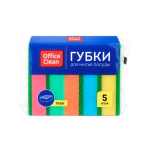 Губка д/посуды - 5шт."Maxi" поролон с абразивным слоем (OfficeClean)