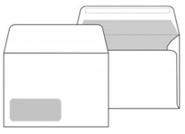 Конверт-пакет - 114х162 бел. лев.окно латекс (FALKEN)