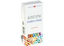 Краска-контур в наборе -  3цв. 18мл. акриловые "Decola" (Н.П.)