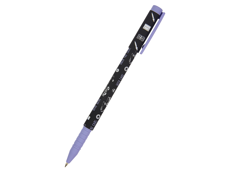 Ручка шариковая - синий стержень 0.5мм. "FunWrite. Машины. цвет голубой" (Bruno Visconti)