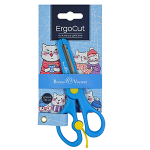 Ножницы - 13.5см "ERGOCUT" безопасные лезвия с возвратным механизмом детские (Bruno Visconti)