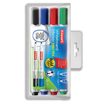 Маркеры д/доски в наборе - 4цв. круглый "Luxor White Board Marker 750" Волшебник