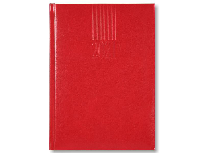 Ежедневник датированный - 2021г. А5 352стр. красный "Colombia" (LEDIBERG)
