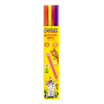 Карандаши в наборе цветные - 12цв. "ЦВЕТОЧКИ" трехгран. корп. пластик тубус с точилкой (Каляка-Маляка)