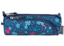 Пенал - 2 отд. пустой 7х22.5х5.5 см. "BLUE HEART" (PULSE)